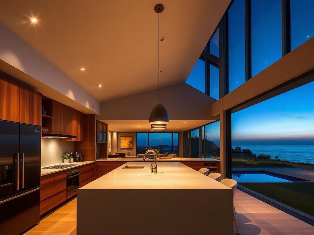 LED downlight and pendant lighting installation in a Capricorn Coast home